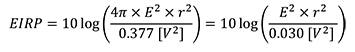 Image of effective isotropic radiated power (EIRP) equation