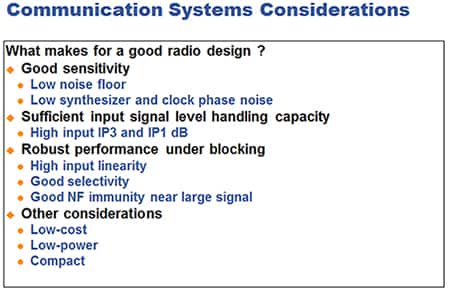 Image of communication systems considerations