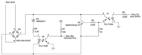 Image of isolated communications circuit diagram