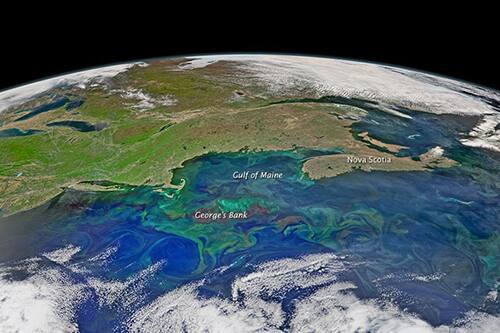 Image of NASA dynamic spring weather in North Atlantic waters