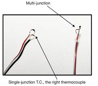 Image of single- and multi-junction thermocouple sensors