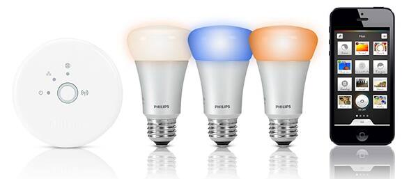 The Philips Hue is a 360- to 600-lumen smart bulb offering 'millions' of colors. 