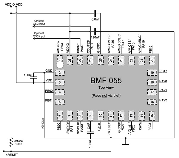 Bosch Sensortec BMF055 原理图