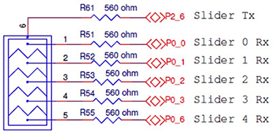 Cypress PSoC 4000S 原型开发套件参考设计示意图