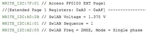 Image of NXP MMPF0100 dedicated registers