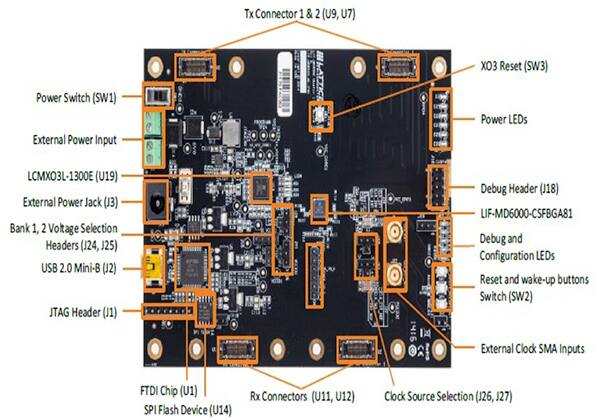 Lattice Semiconductor CrossLink LIF-MD6000 Master Link 板卡图片