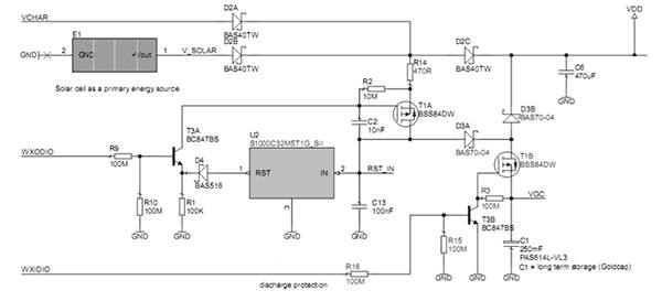 Diagram of Scavenger Transmit Module charging circuitry