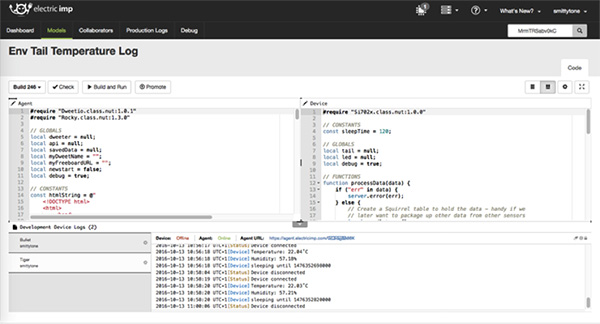 Electric Imp 开发环境图片