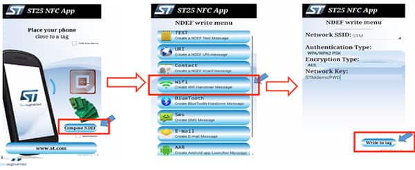 Image of STMicroelectronics ST25 smartphone application