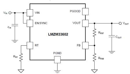 Texas Instruments 的 LMZM33602 原理图