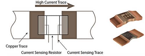 双端子电流检测电阻器开尔文连接示意图