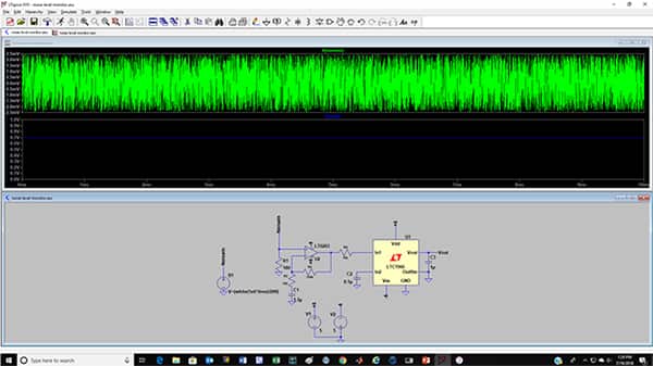 LTSpice XVII 对噪声电平监视器电路仿真的图像