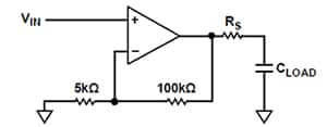 放大器输出端与 CLOAD 之间的串联电阻器 (RS) 图片