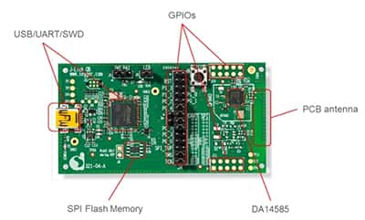 Dialog Semiconductor 的 DA14585 基本评估板图片