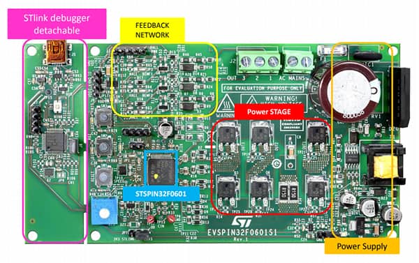 STMicroelectronics 的 EVSPIN32F0601S1 开发板图片
