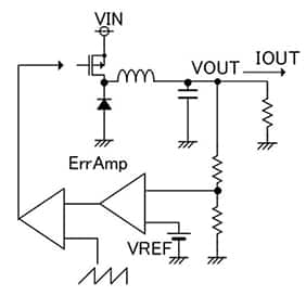 采用电压模式控制的降压型电源转换器原理图