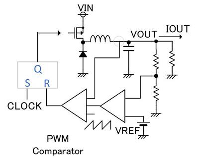 采用电流模式控制的降压型电源转换器原理图