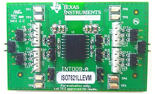 Texas Instruments 的 ISO7821LLSEVM 评估模块图片