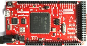 Image of ShieldBuddy TC275 is fitted with the Infineon TC275 32-bit multicore processor