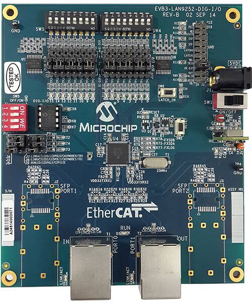 Microchip LAN9252 DIGIO 板图片