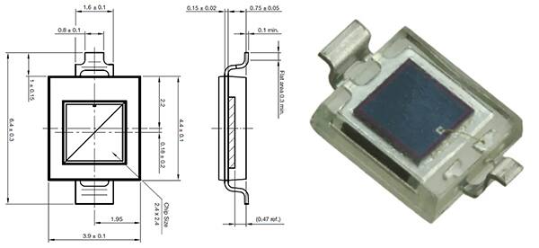 Vishay VBP104SR 是一款 PIN 光电二极管（点击放大）。
