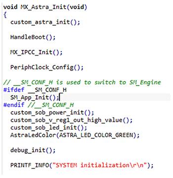 MX_Astra_Init() 函数用于系统初始化的图片