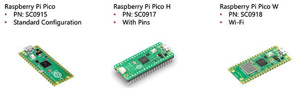 Raspberry Pi Pico 有三种配置可供选择图片