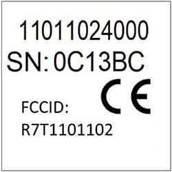 贴在 Würth Elektronik Setebos-I 模块上的 ID 标签示例图片