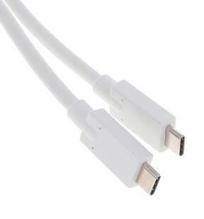 GlobTek USBCM311M0USBCMMMWHR 带 1 米长屏蔽线的 USB-C 公头转 USB-C 公头电缆的图片