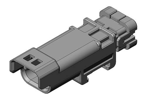 JAE Electronics 的 MX80B02PZ1A 2 针直插式连接器外壳