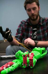 Image of Student Uses 3D Printed Parts to Create Robotic Arm