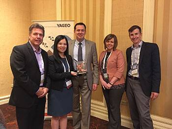 Image of Yageo Presenting Digi-Key with Online Distributor of the Year Award