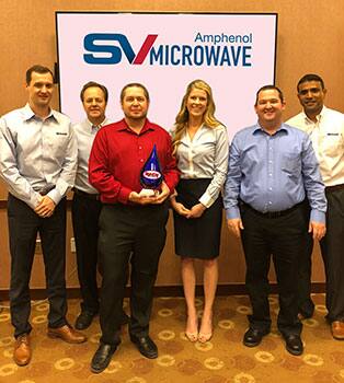 Image of Digi-Key Receiving SV Microwave's Distributor of the Year Award