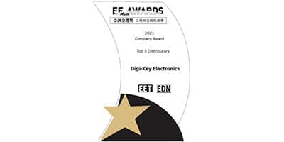 Digi-Key 获评 “金选三大电子零组件通路商” 称号图