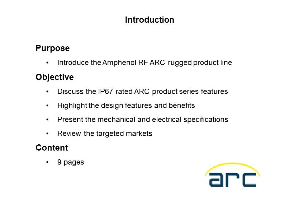 ARC Rugged Product Line Overview Slide 1