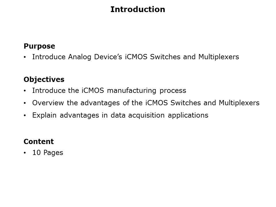 iCMOS Switches and Multiplexers Slide 1