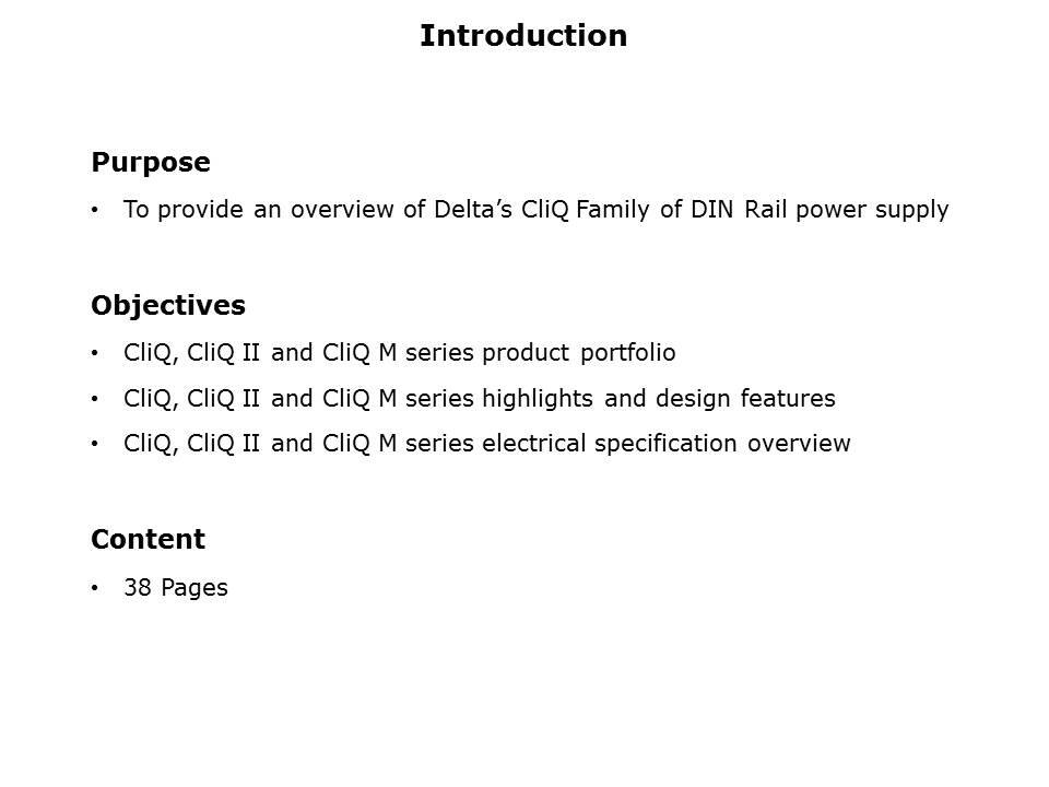 CliQ Series DIN Rail Power Supplies Slide 1