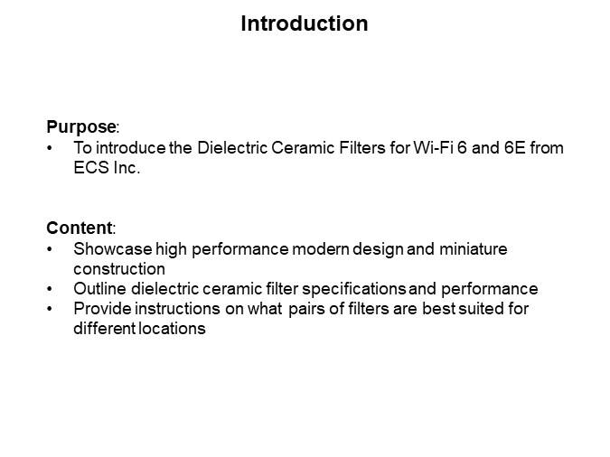 Image of ECS Inc Dielectric Ceramic Filters - Introduction