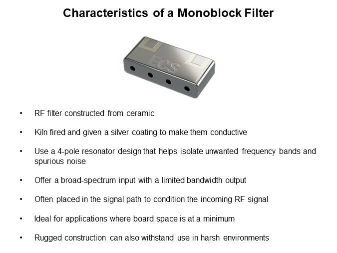 Image of ECS Inc Dielectric Ceramic Filters - Monoblock Filter