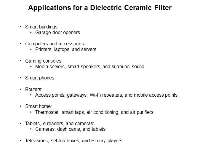 Image of ECS Inc Dielectric Ceramic Filters - Applications