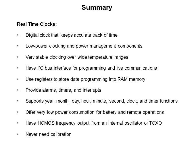 Image of ECS Inc. Real Time Clock (RTC) - Summary