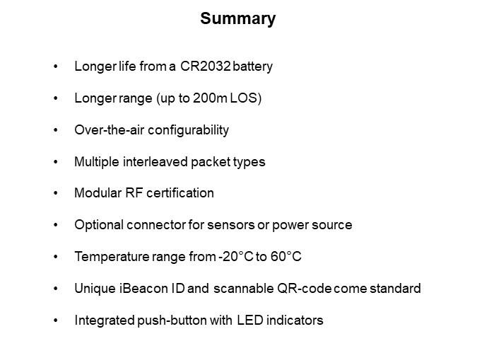 EM Microelectronics Bluetooth® Beacons - Summary