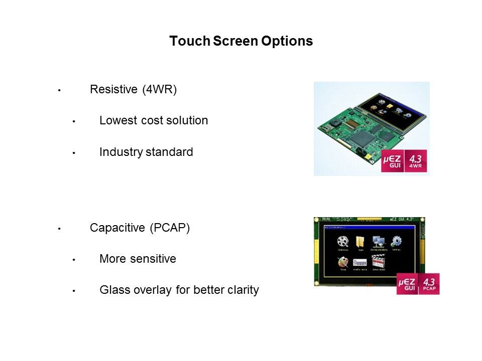 touch screen options