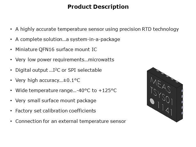 TSYS01 Digital RTD Temperature Sensor Slide 2