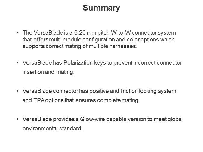 Molex's VersaBlade Color-Coded Wire-to-Wire Connectors Slide 9