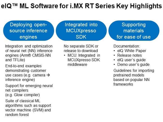 eIQ™ Software for i.MX RT Series – Key Highlights
