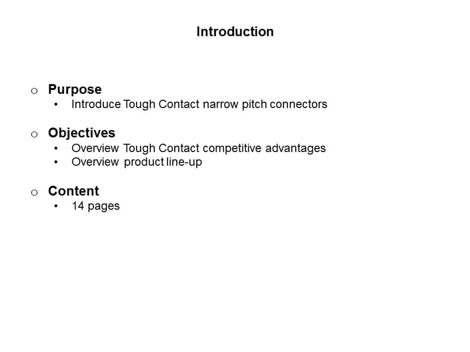 Tough Contact Connectors Slide 1