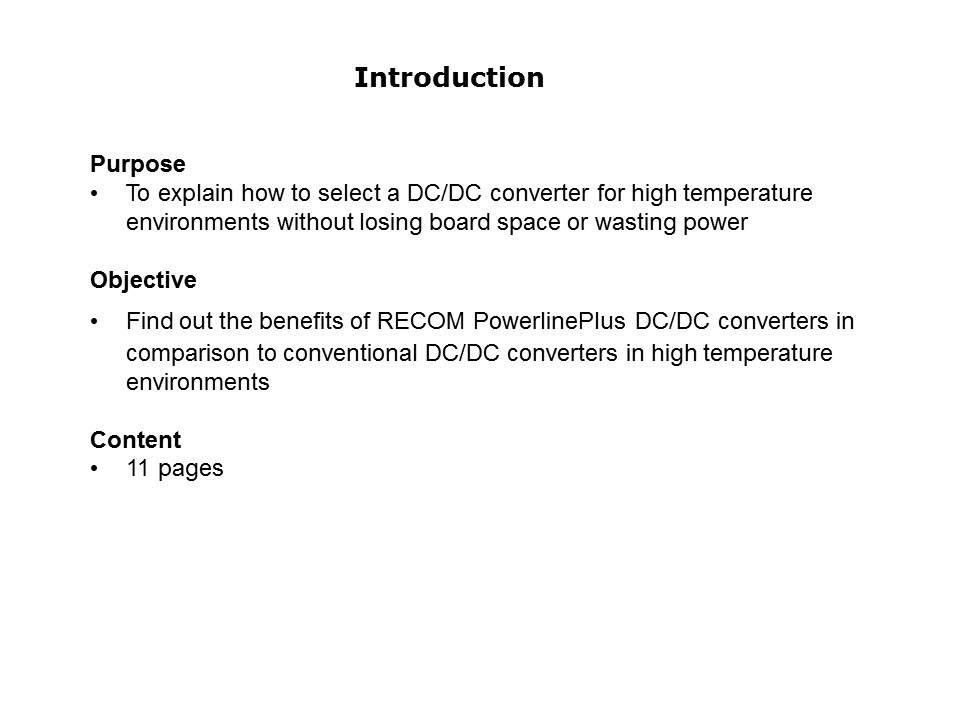 DC-DC Converters in High Temperature Environments Slide 1