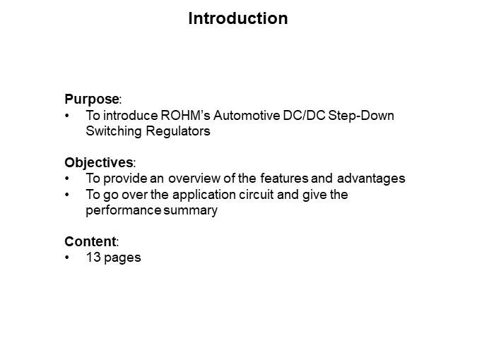 Image of ROHM Automotive DC/DC Regulators - Introduction