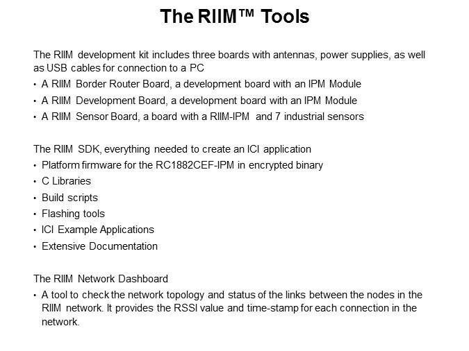 The RIIM™ Tools